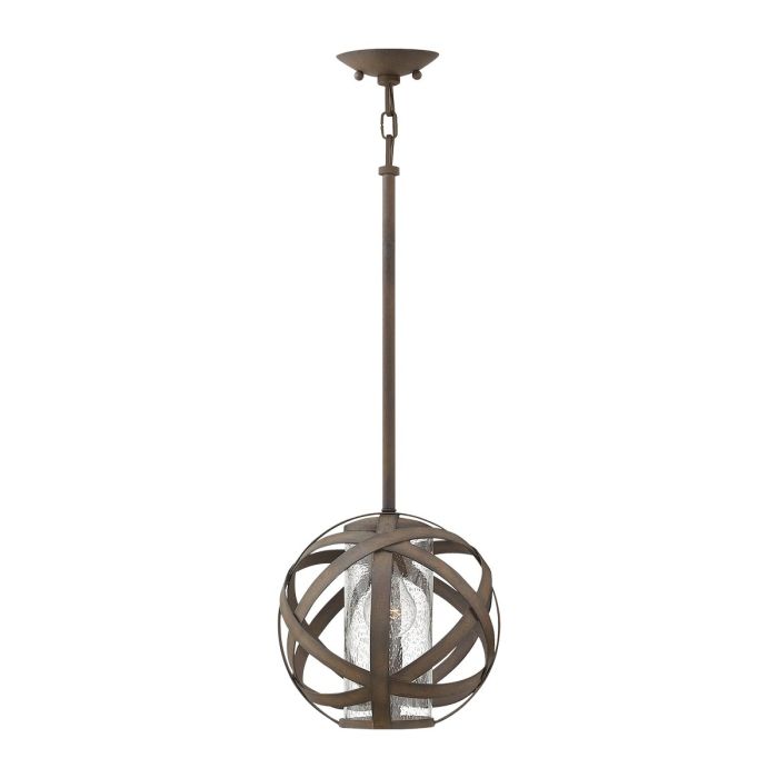 elstead lighting Carson 1 Light Pendant Light - Vintage Iron