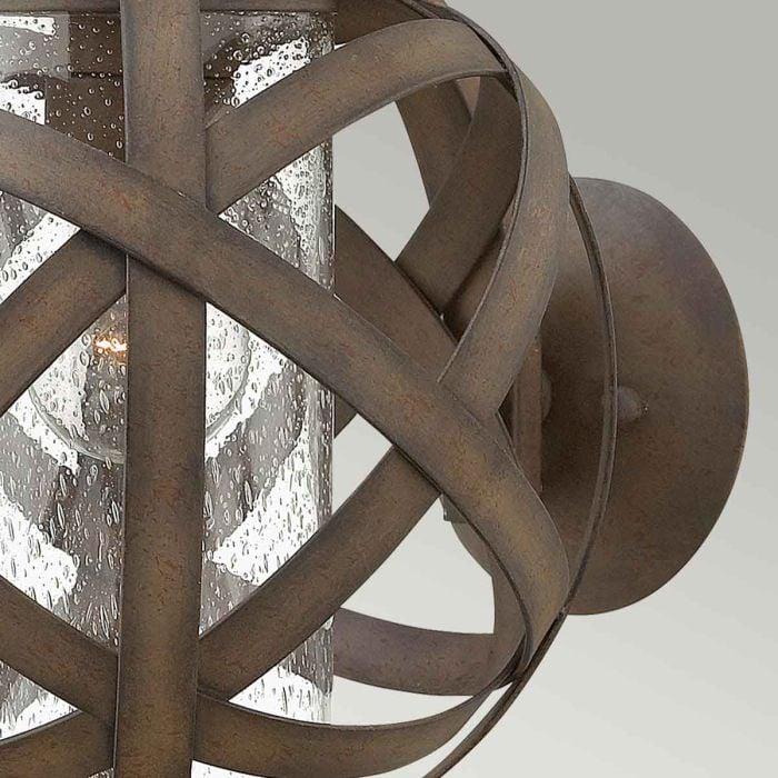 Elstead Lighting Carson 1 Light Small Wall Lantern - Vintage Iron