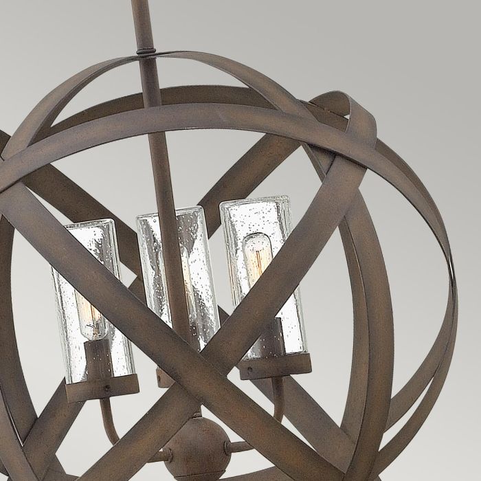 Elstead Lighting Carson 3 Light Outdoor Chandelier - Vintage Iron