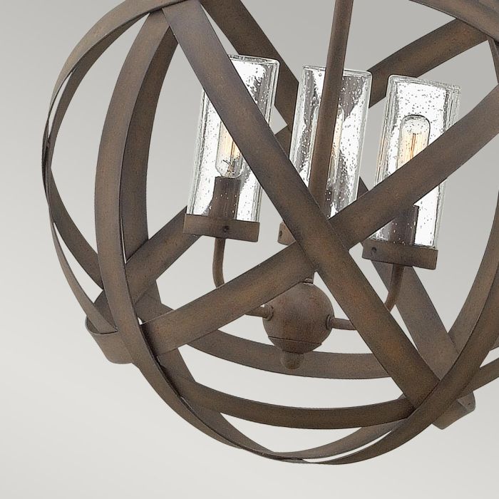 Elstead Lighting Carson 3 Light Outdoor Chandelier - Vintage Iron