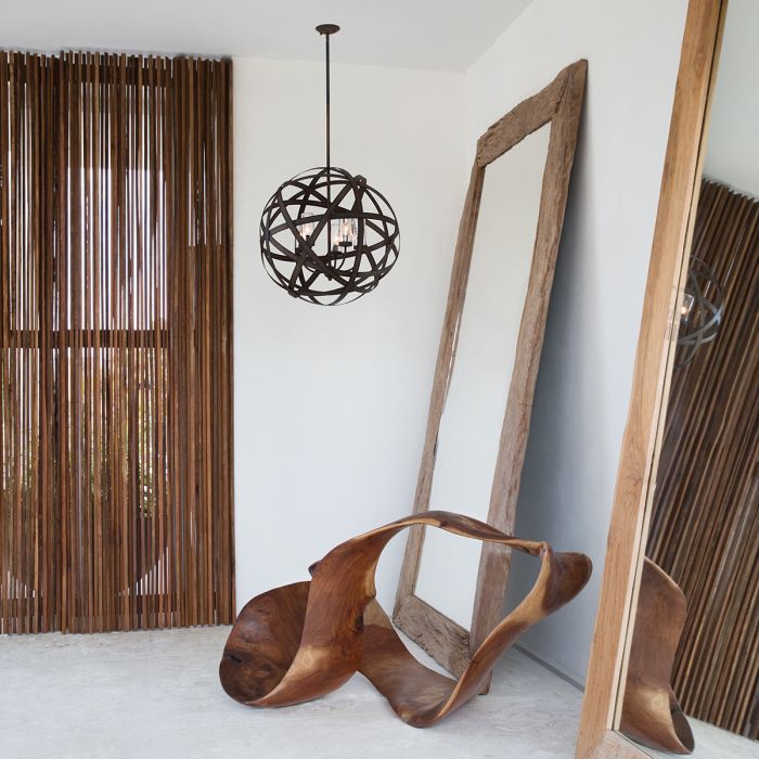 Elstead Lighting Carson 5 Light Outdoor Chandelier - Vintage Iron