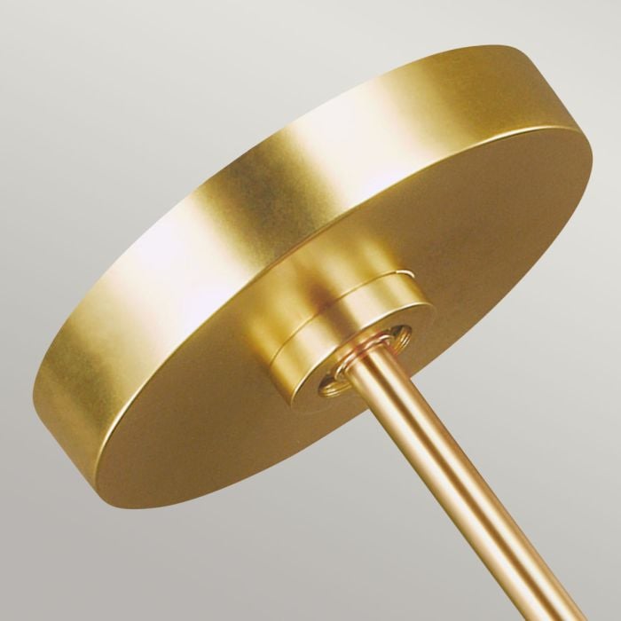 Elstead Lighting Carter 1 Light Pendant - Matte White With Brass Accents