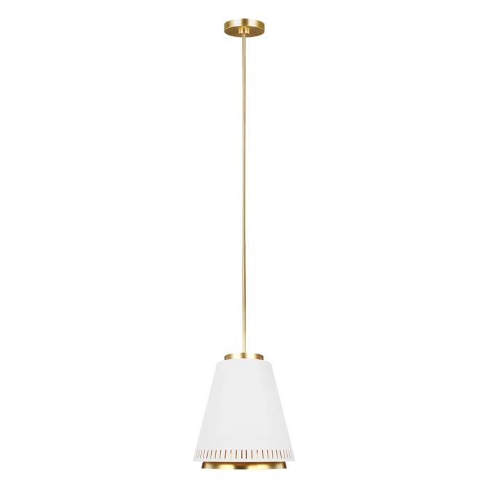 elstead lighting Carter 1 Light Pendant - Style B - Matte White