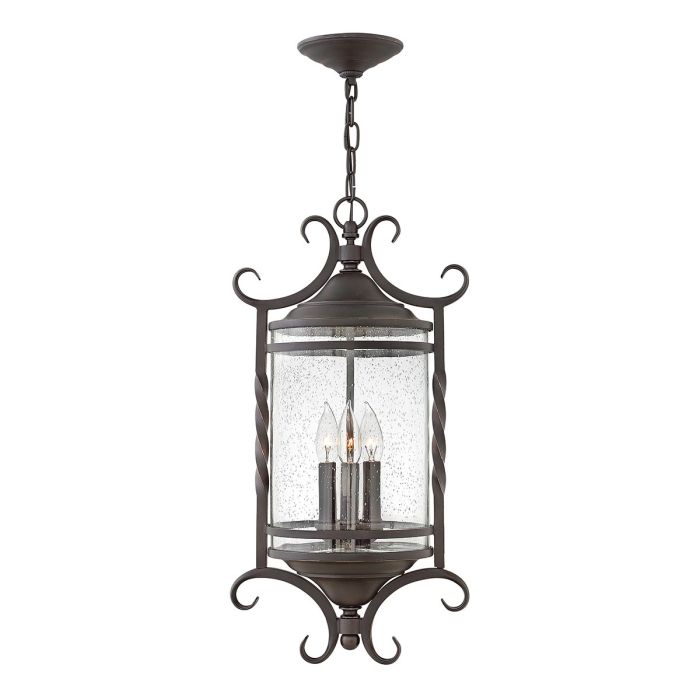 elstead lighting Casa 3 Light Chain Lantern - Olde Black