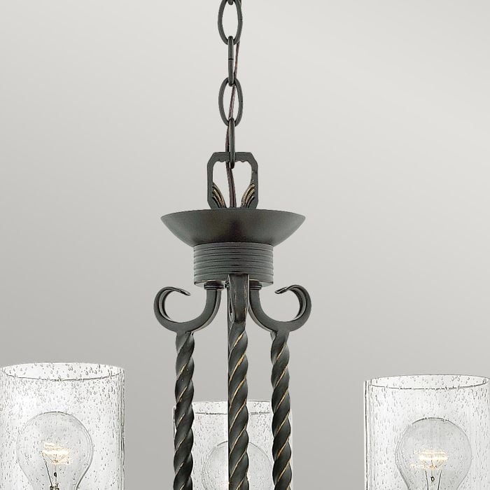 Elstead Lighting Casa 3 Light Chandelier - Olde Black