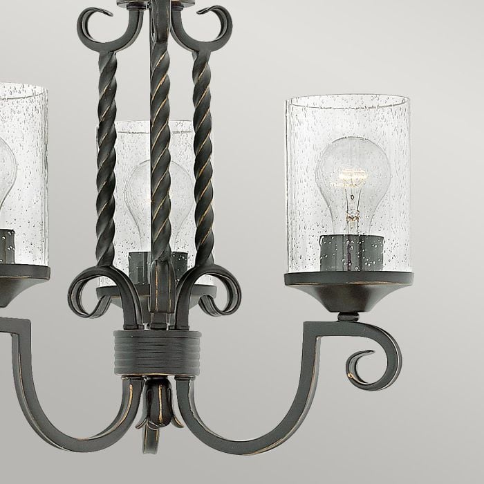 Elstead Lighting Casa 3 Light Chandelier - Olde Black