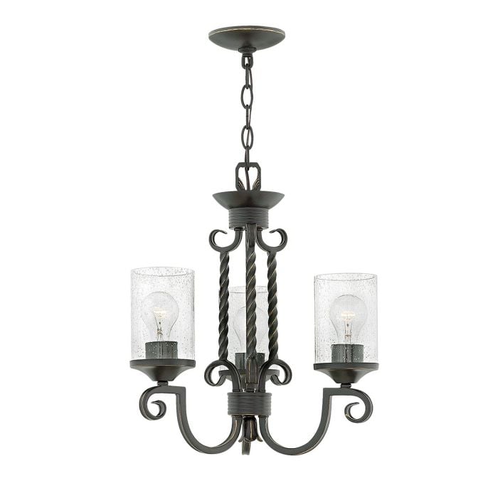 elstead lighting Casa 3 Light Chandelier - Olde Black