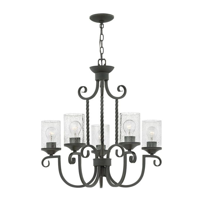 elstead lighting Casa 5 Light Chandelier - Olde Black