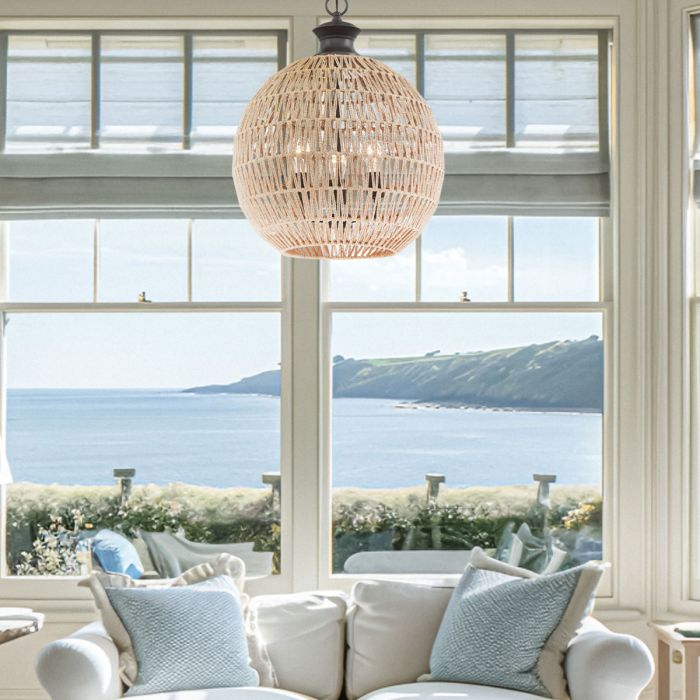 Elstead Lighting Casablanca 3 Lt Pendant - Palladian Bronze