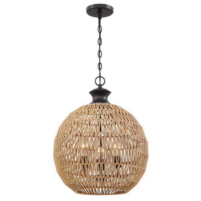 elstead lighting Casablanca 3 lt Pendant - Palladian Bronze