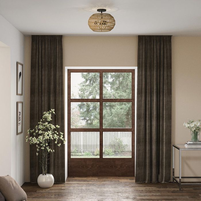 Elstead Lighting Casablanca 3 Lt Semi Flush - Palladian Bronze