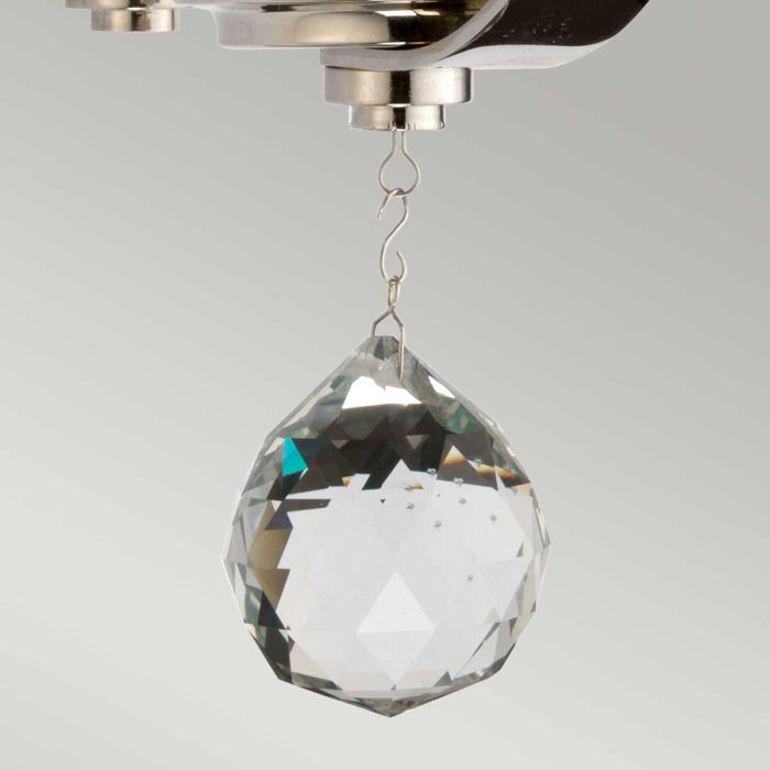 Elstead Lighting Cassie 1 Light Wall Light - Polished Nickel Plated