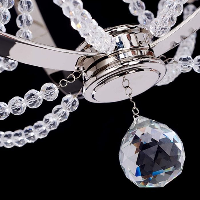 Elstead Lighting Cassie 7 Light Chandelier - Polished Nickel Plated