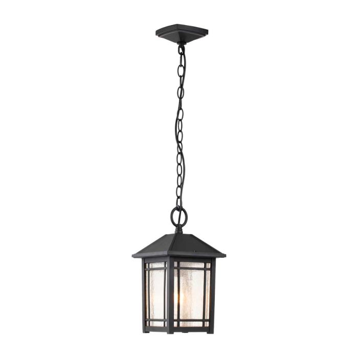 elstead lighting Cedar Point 1 Light Chain Lantern - Black