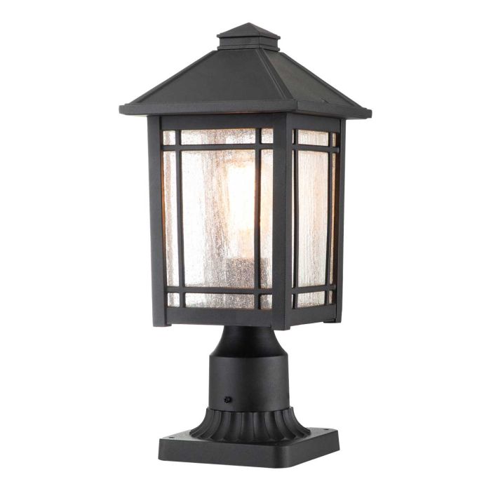 elstead lighting Cedar Point 1 Light Pedestal - Black
