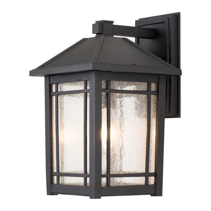 elstead lighting Cedar Point 1 Light Wall Lantern - Large - Black
