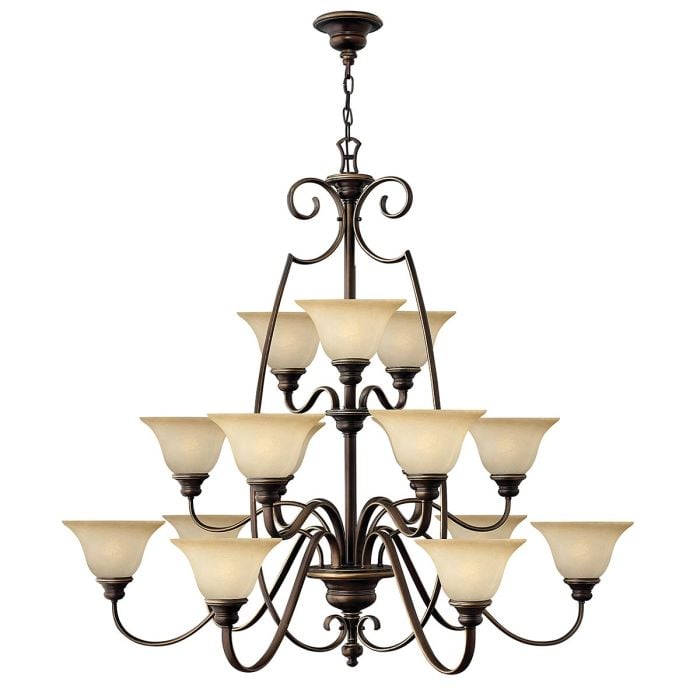 elstead lighting Cello 15 Light Chandelier - Antique Bronze
