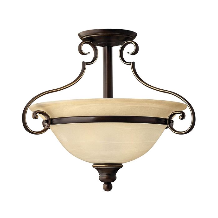 elstead lighting Cello 2 Light Semi-Flush - Antique Bronze