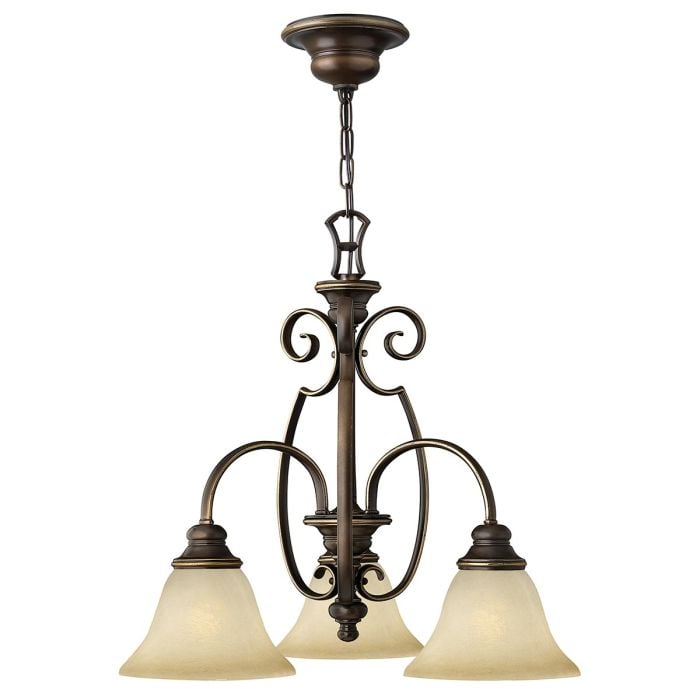 elstead lighting Cello 3 Light Chandelier - Antique Bronze