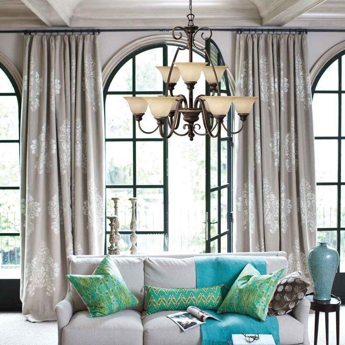 Elstead Lighting Cello 6 Light Chandelier - Antique Bronze