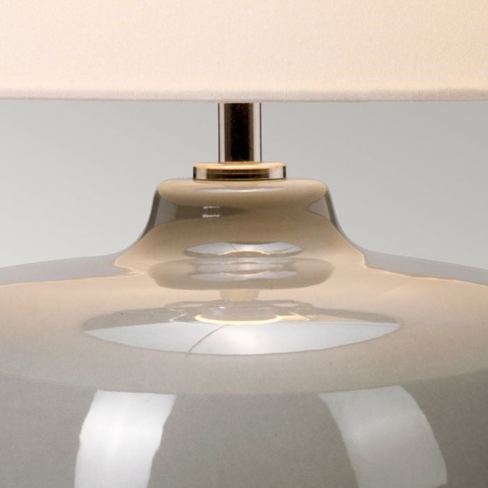 Elstead Lighting Chalk Farm Table Lamp - Light Grey / Chalk White With Ivory Shade