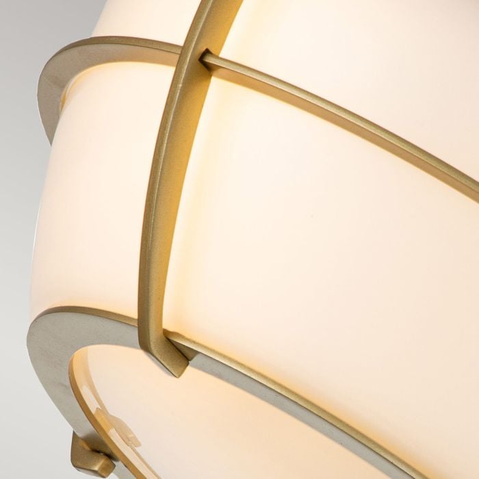 Elstead Lighting Chance 2 Light Flush - Painted Natural Brass