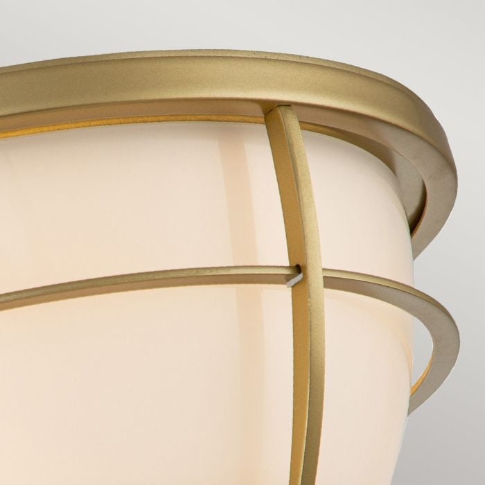 Elstead Lighting Chance 2 Light Flush - Painted Natural Brass