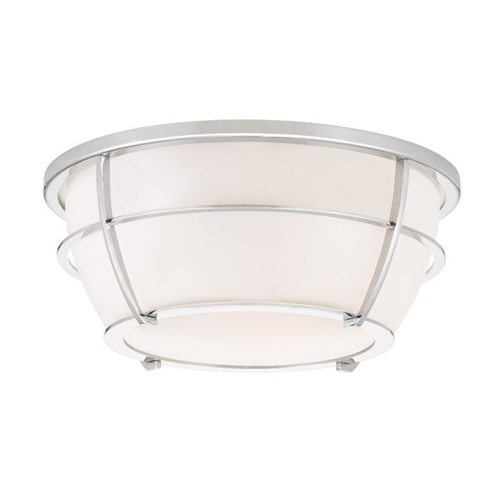 elstead lighting Chance 2 Light Flush - Polished Chrome