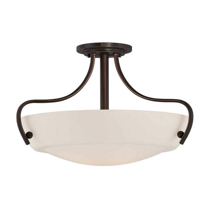 elstead lighting Chantilly 3 Light Semi-Flush Light - Palladian Bronze