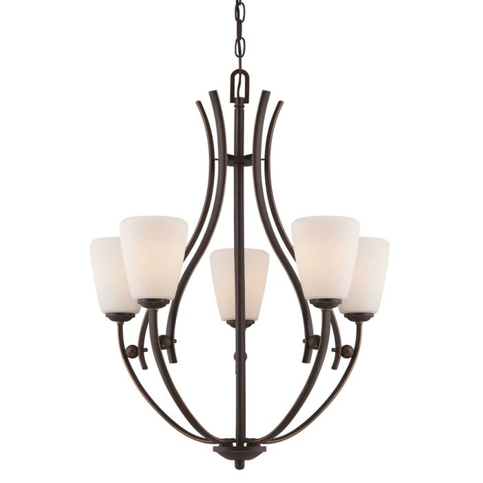 elstead lighting Chantilly 5 Light Chandelier - Palladian Bronze