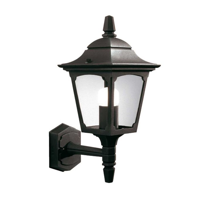elstead lighting Chapel 1 Light Mini Up Wall Lantern - Black