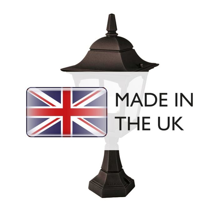 Elstead Lighting Chapel 1 Light Pedestal Lantern - Black