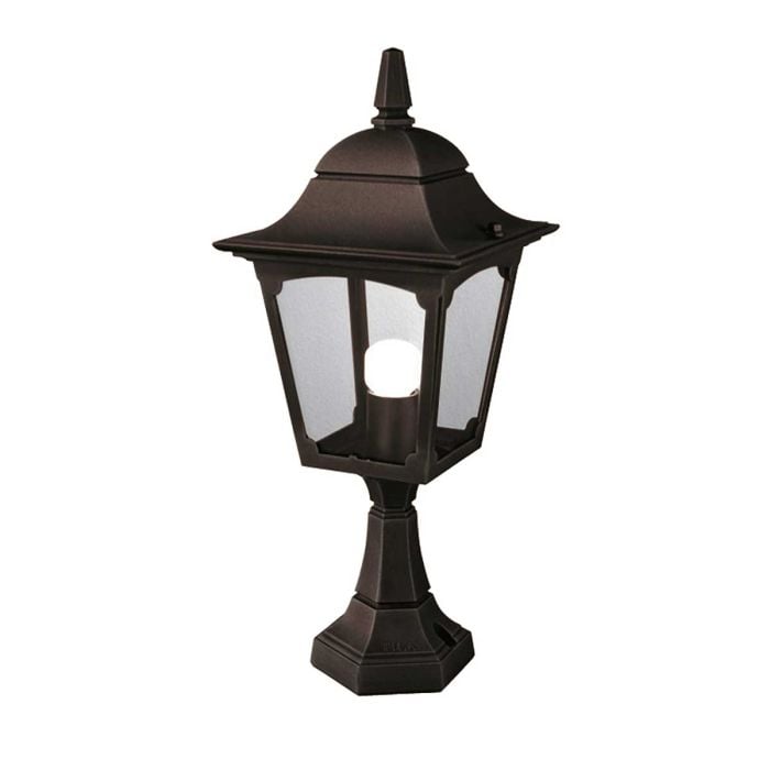 elstead lighting Chapel 1 Light Pedestal Lantern - Black
