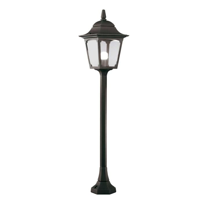 elstead lighting Chapel 1 Light Pillar Lantern - Black