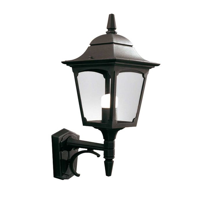 elstead lighting Chapel 1 Light Up Wall Lantern - Black