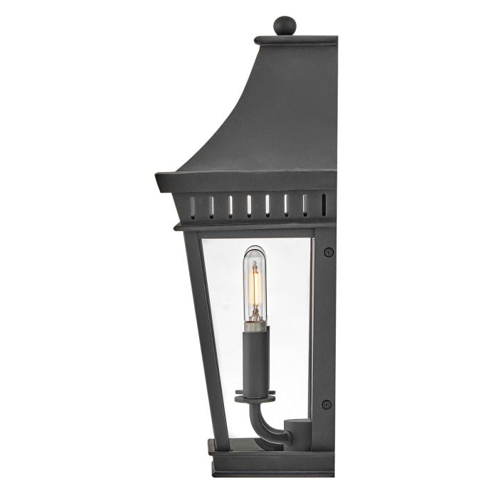 Elstead Lighting Chapel Hill Outdoor Half Wall Lantern - Museum Black