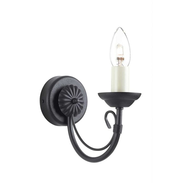 elstead lighting Chartwell 1 Light Wall Light - Black
