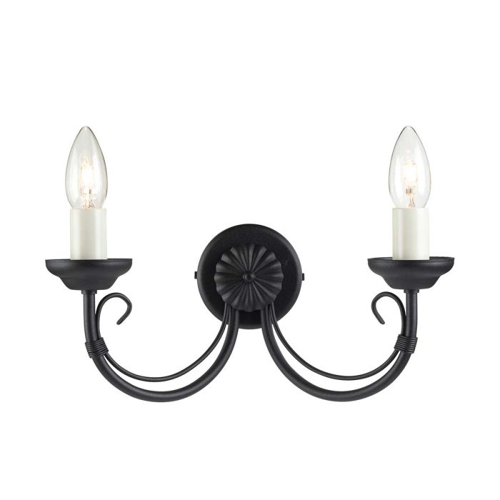 elstead lighting Chartwell 2 Light Wall Light - Black