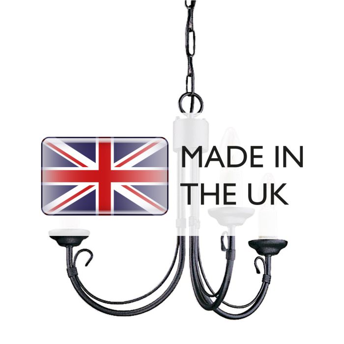 Elstead Lighting Chartwell 3 Light Chandelier - Black