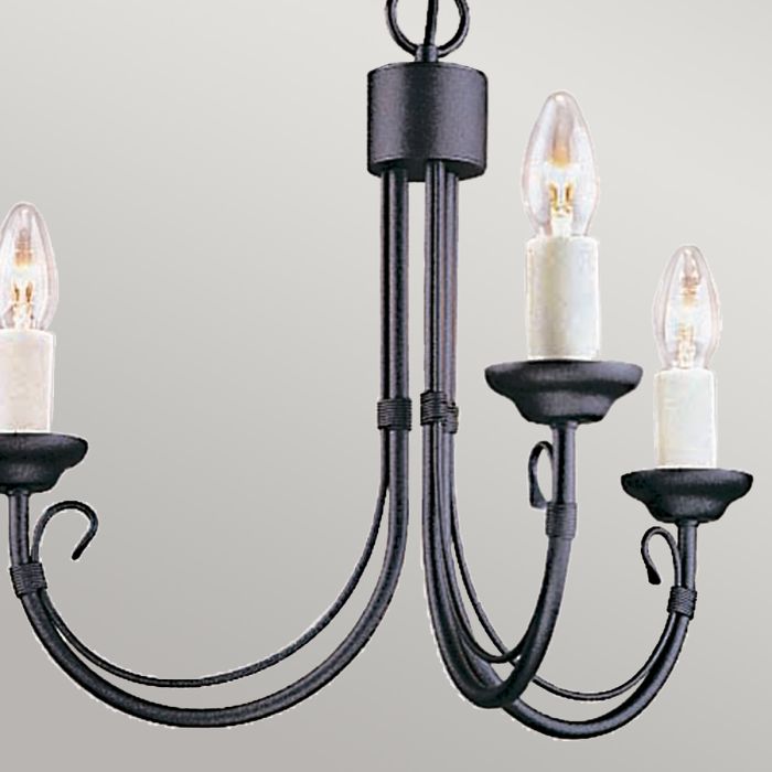 Elstead Lighting Chartwell 3 Light Chandelier - Black