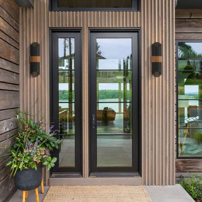 Elstead Lighting Chasm LED Wall Lantern - Large - Matte Black