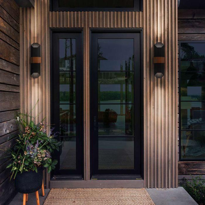 Elstead Lighting Chasm LED Wall Lantern - Large - Matte Black