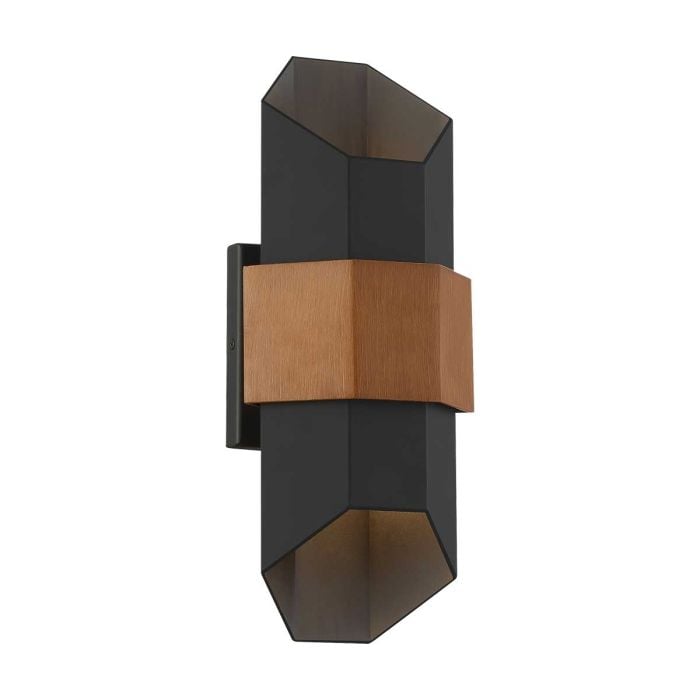 elstead lighting Chasm LED Wall Lantern - Medium - Matte Black