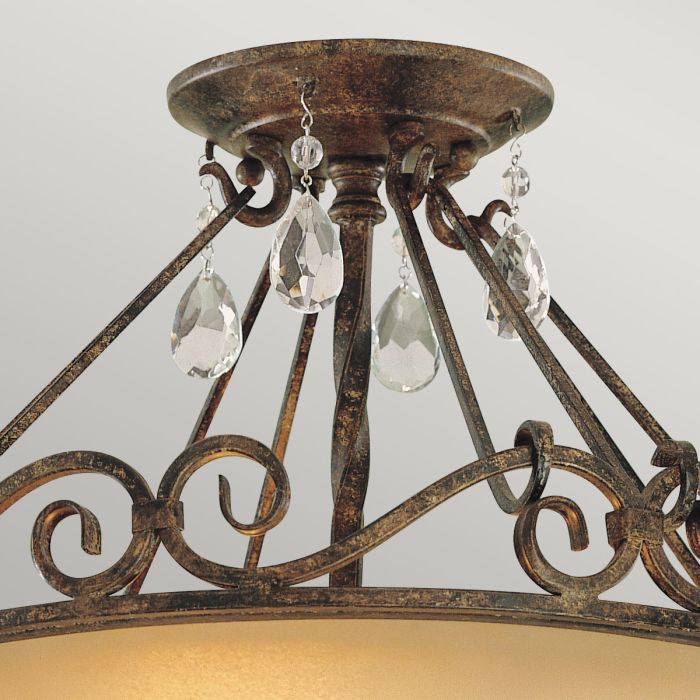 Elstead Lighting Chateau 2 Light Semi-Flush Light - Mocha Bronze