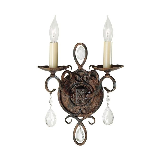 elstead lighting Chateau 2 Light Wall Light - Mocha Bronze