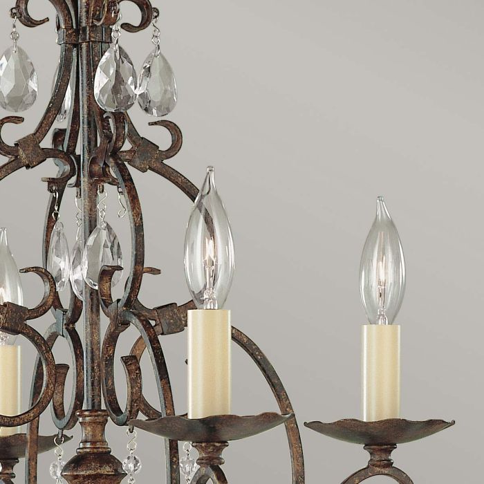 Elstead Lighting Chateau 4 Light Chandelier - Mocha Bronze