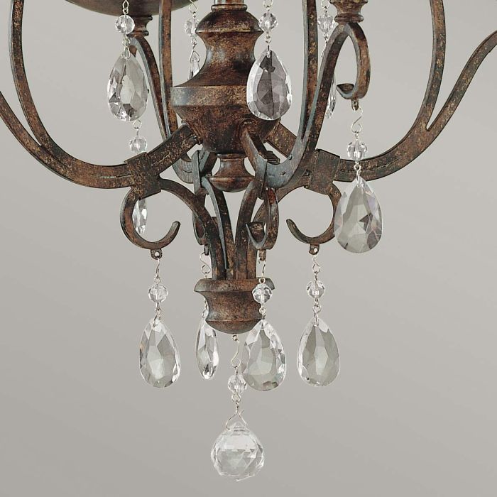 Elstead Lighting Chateau 4 Light Chandelier - Mocha Bronze