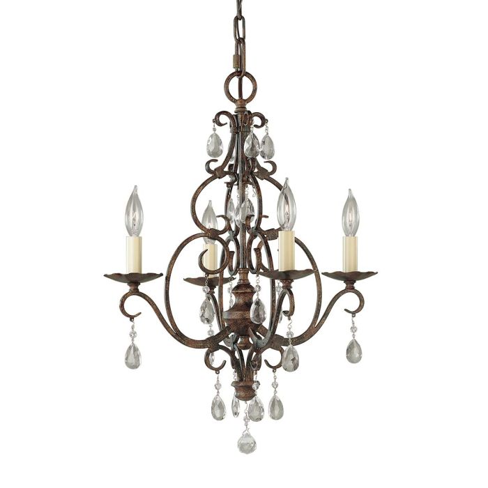 elstead lighting Chateau 4 Light Chandelier - Mocha Bronze