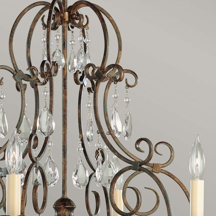 Elstead Lighting Chateau 6 Light Chandelier - Mocha Bronze