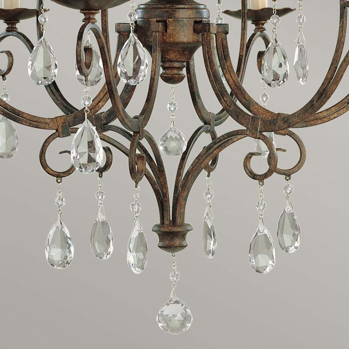 Elstead Lighting Chateau 6 Light Chandelier - Mocha Bronze